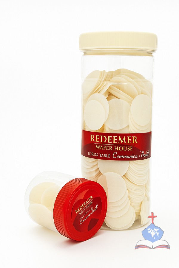 Holy Communion Bread, 500 pieces per Jar, Redeemer Wafer House